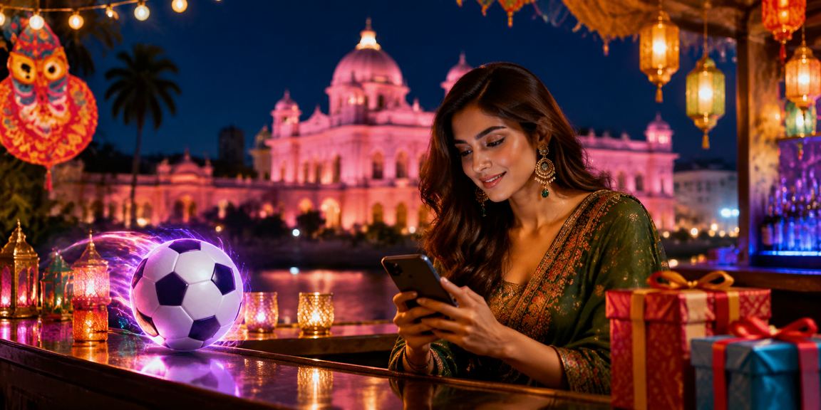 ঢাকায় ঈদ উৎসবে ফুটবল বেটিং উপভোগ করছেন একজন